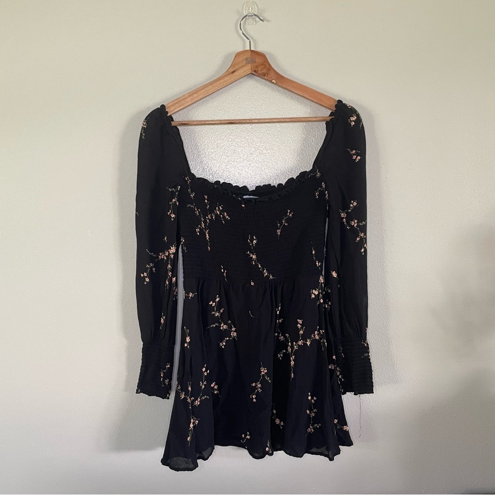 Reformation | Kelli Dress in Black with Pink floral, size small - Picture 12 of 14
